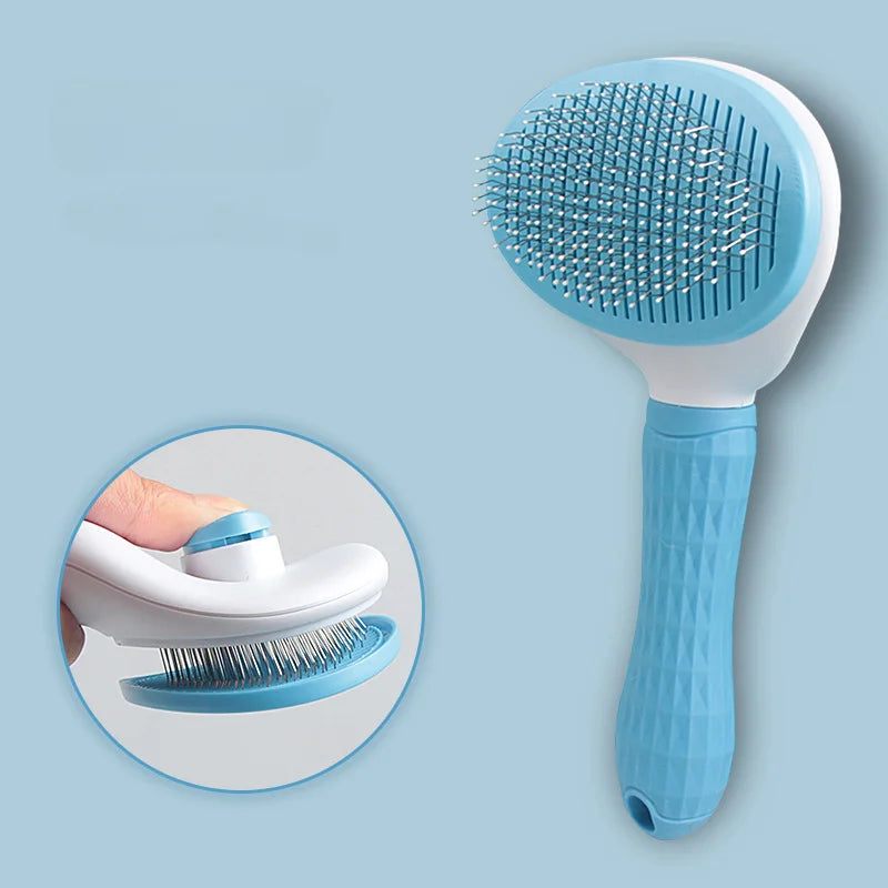 Cat Brush Remove Hair Pet Hair Removal Comb for Cats Non-Slip Grooming Brush Stainless Steel Dog Combs Brushes Cat Accessories