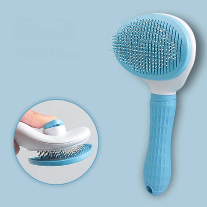 Cat Brush Remove Hair Pet Hair Removal Comb for Cats Non-Slip Grooming Brush Stainless Steel Dog Combs Brushes Cat Accessories
