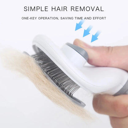 Cat Brush Remove Hair Pet Hair Removal Comb for Cats Non-Slip Grooming Brush Stainless Steel Dog Combs Brushes Cat Accessories